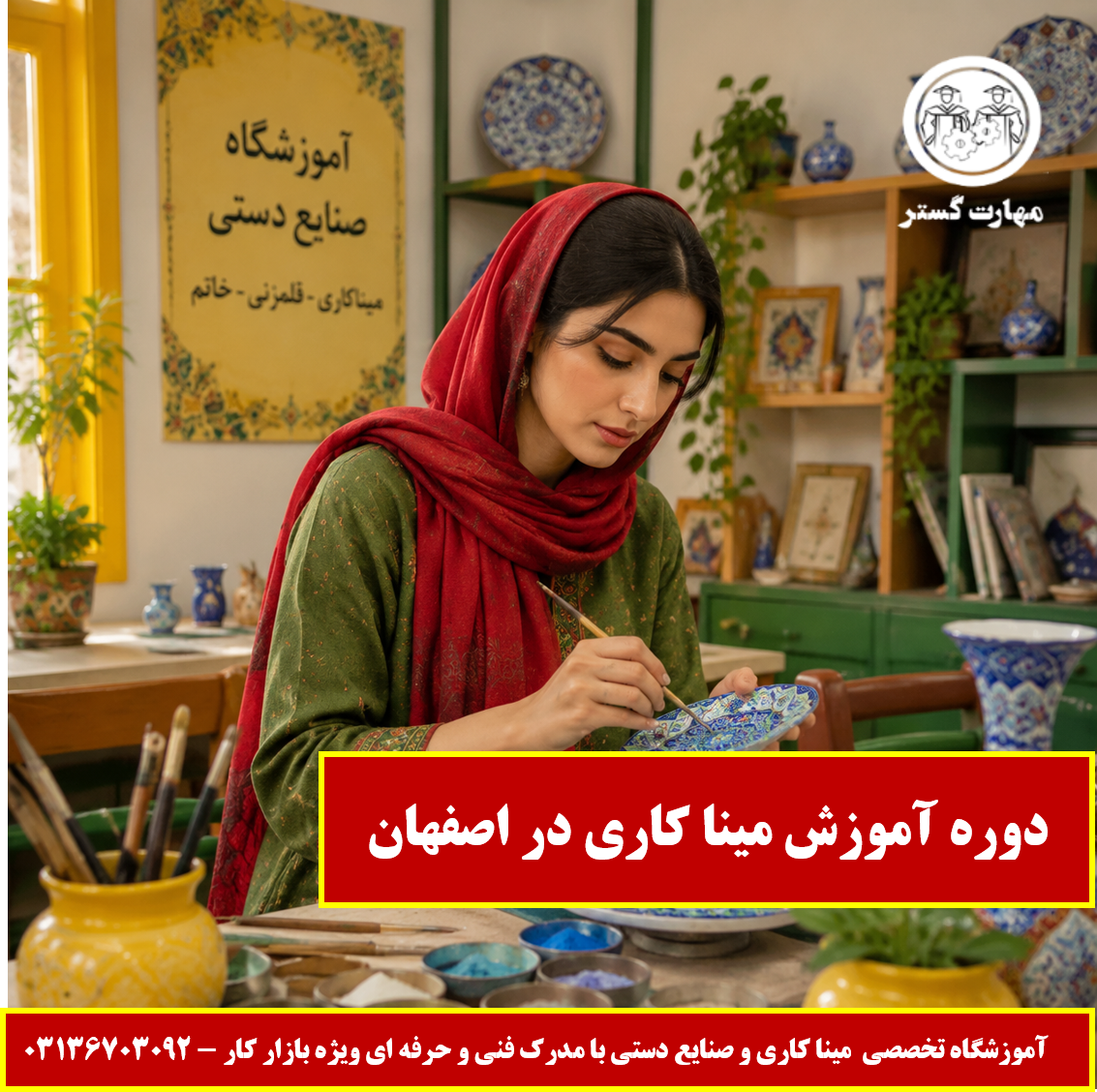 کلاس آموزشی میناکاری در اصفهان با گواهی‌نامه معتبر